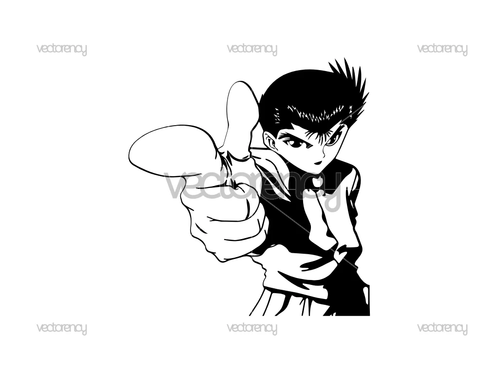 Yusuke Yu Yu Hakusho Decal Sticker for Car Truck Laptop Window SVG