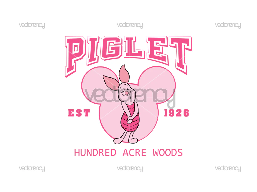 Piglet Hundred Acre Woods SVG Pig Est 1926