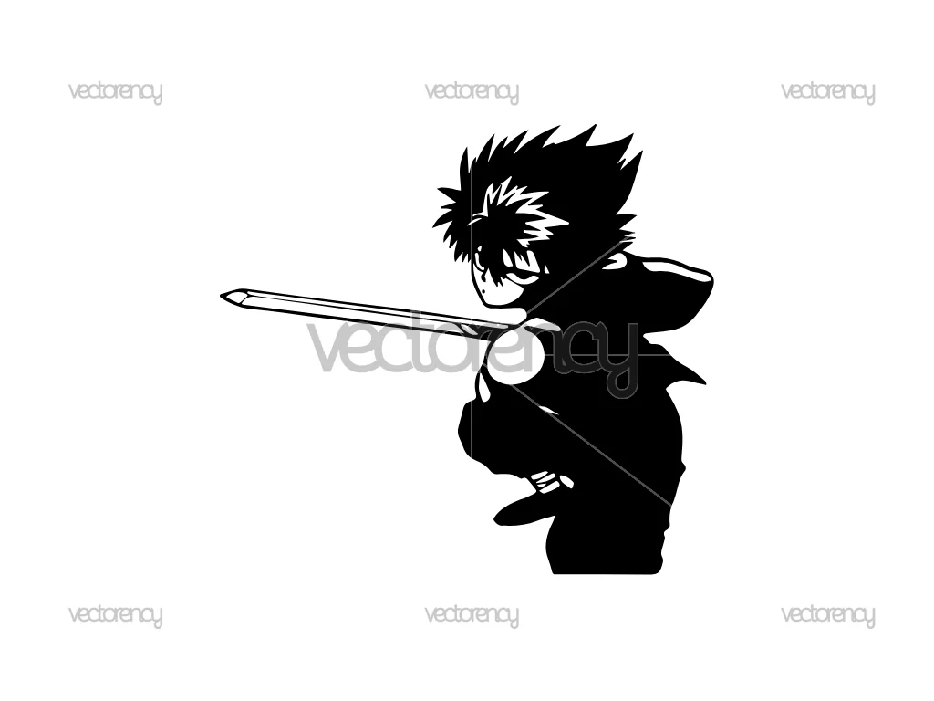 Hiei YuYu Hakusho Anime Manga Decal Sticker PNG