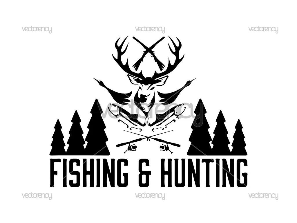 Fishing Hunting Car Stickers Fashion Hunter Fishing SVG