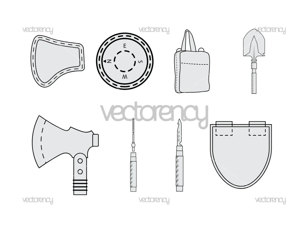 Survival Camping Kit SVG PNG