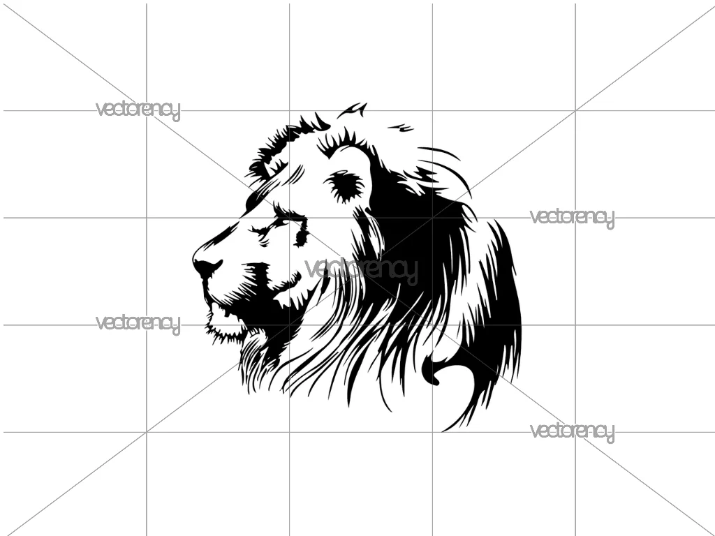 Meditation Lion Image SVG