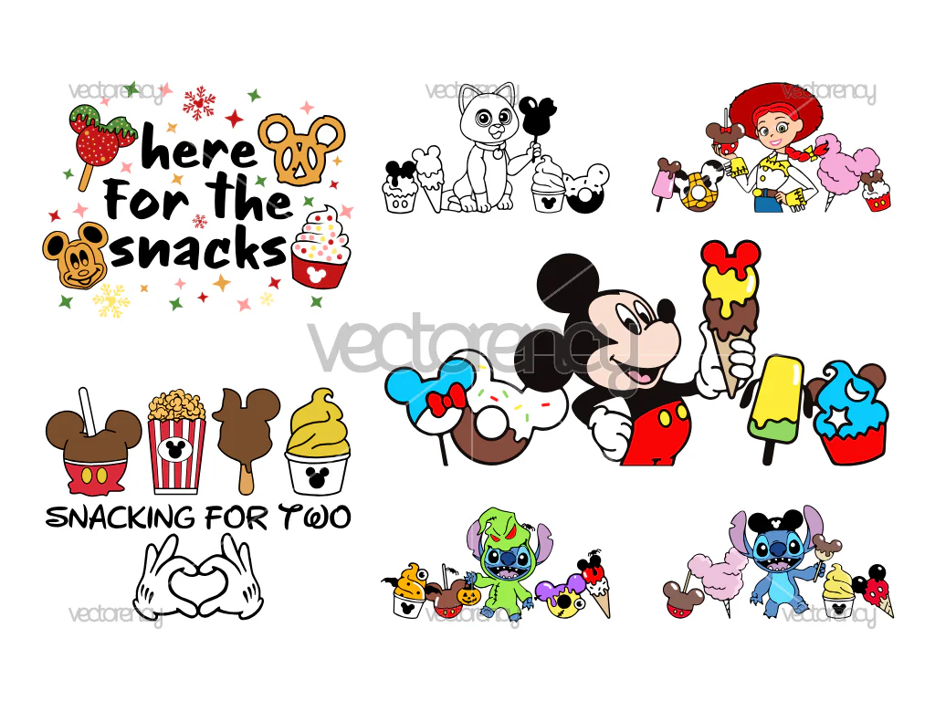 Disney Snack Image SVG PNG Bundle
