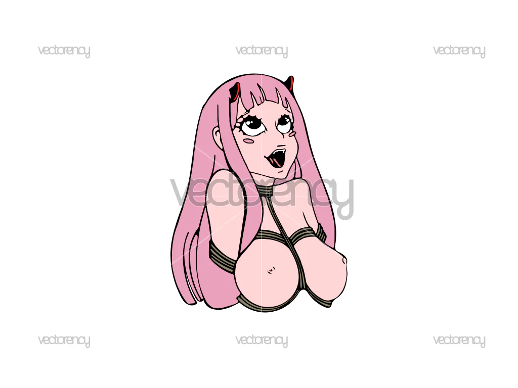 Anime Girl Evil Character Vector SVG