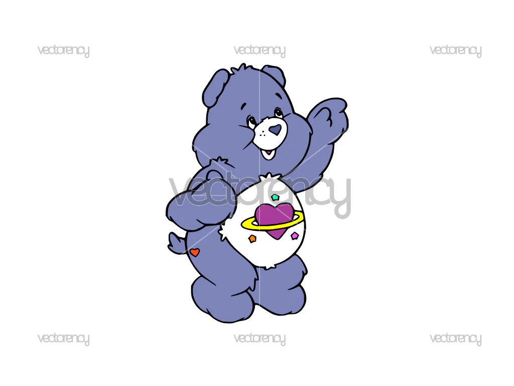 Daydream Bear Care Bear Cartoon Clipart SVG Vector PNG