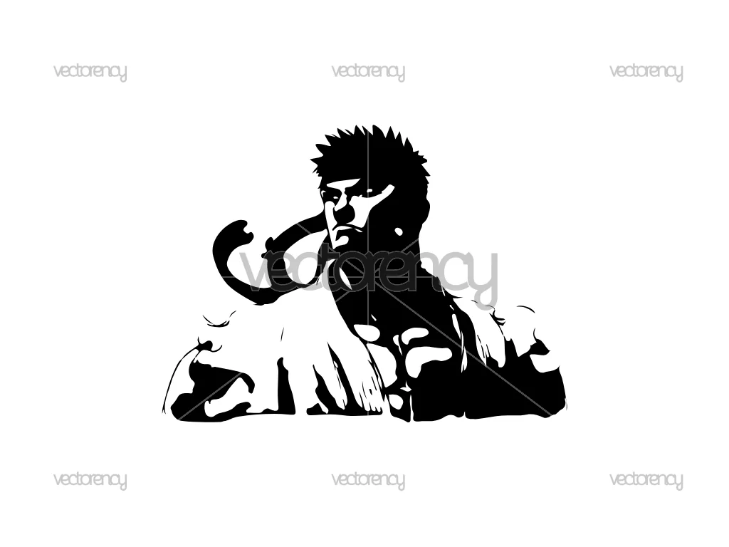 Ryu Street Fighter Decal Sticker PNG