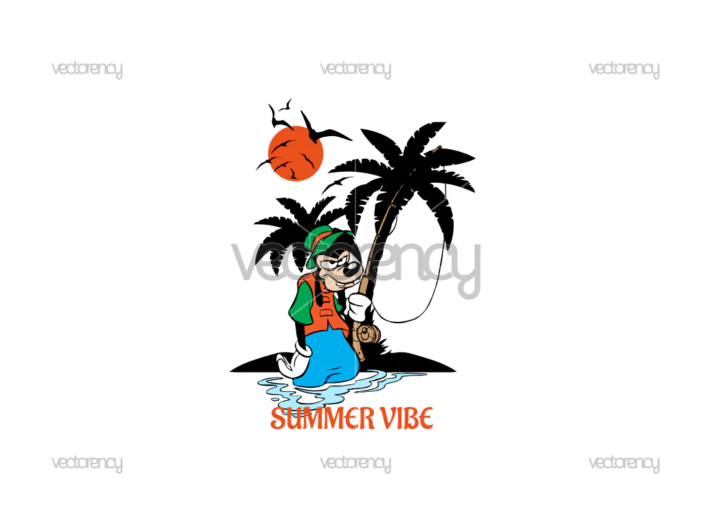 Goofy Summer Vibe SVG Vector