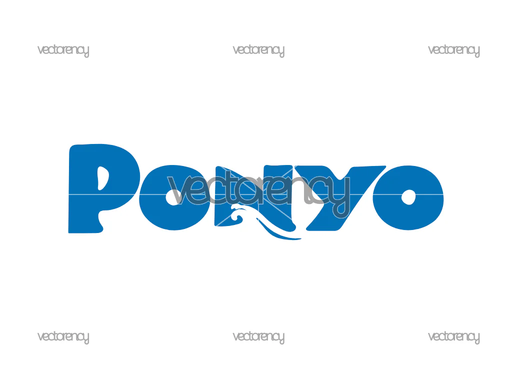 Ponyo Logo SVG Ghibli Vector