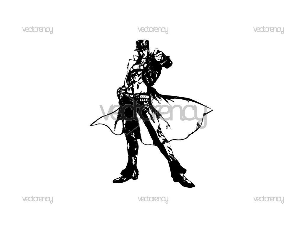 Jotaro JoJo Bizarre Adventure Sticker Design PNG