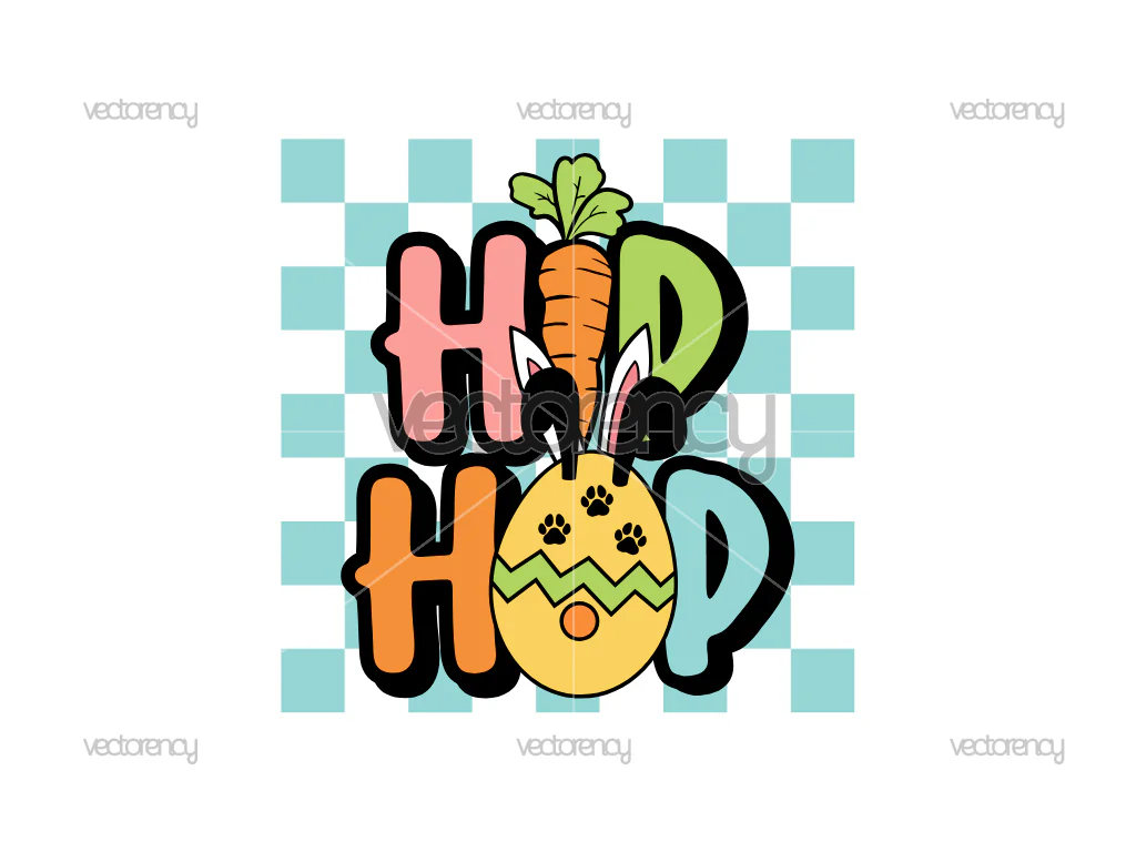 Hip Hop SVG Happy Easter Day Pluto Vector