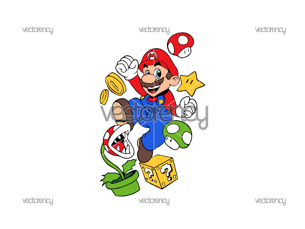 The Super Mario Bros SVG Vector