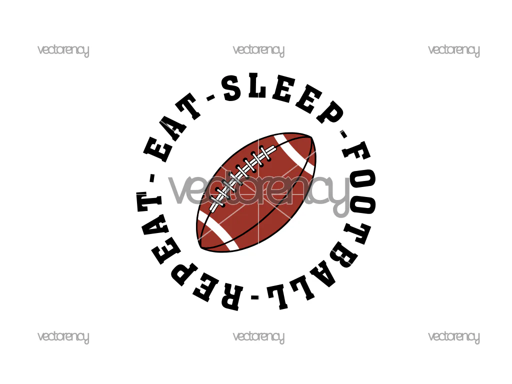 Eat Sleep Football Repeat SVG