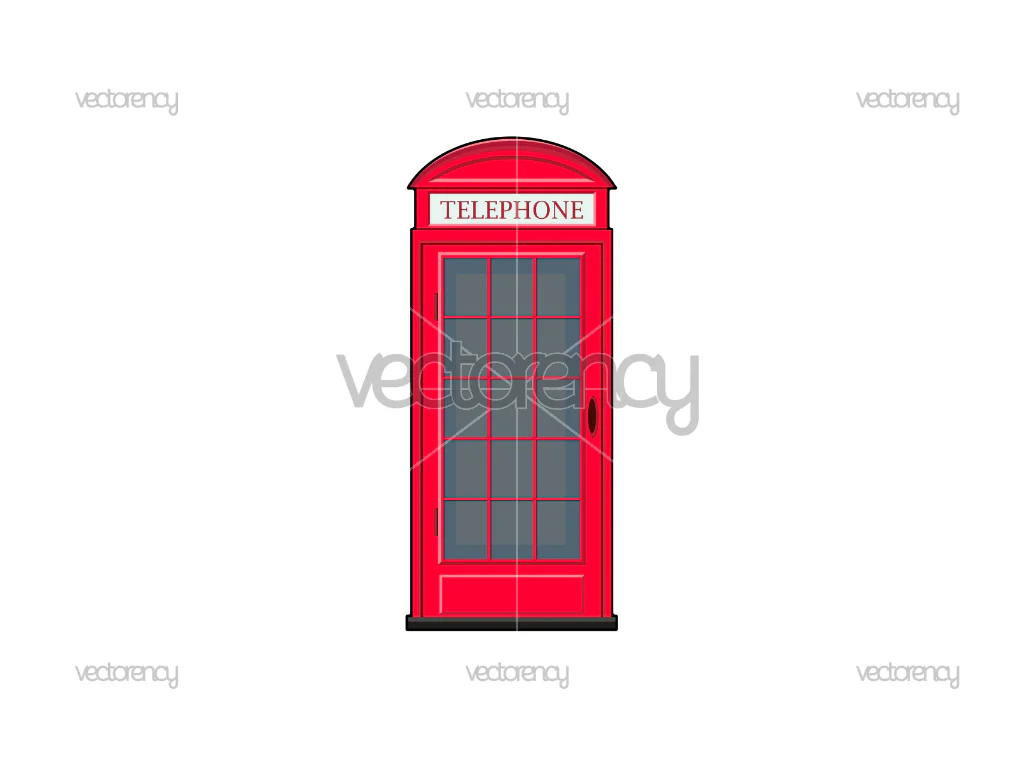 Phone Booth Vector PNG