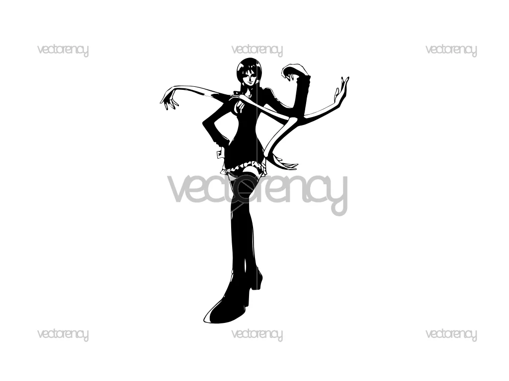 Nico Robin One Piece Decal PNG Vector