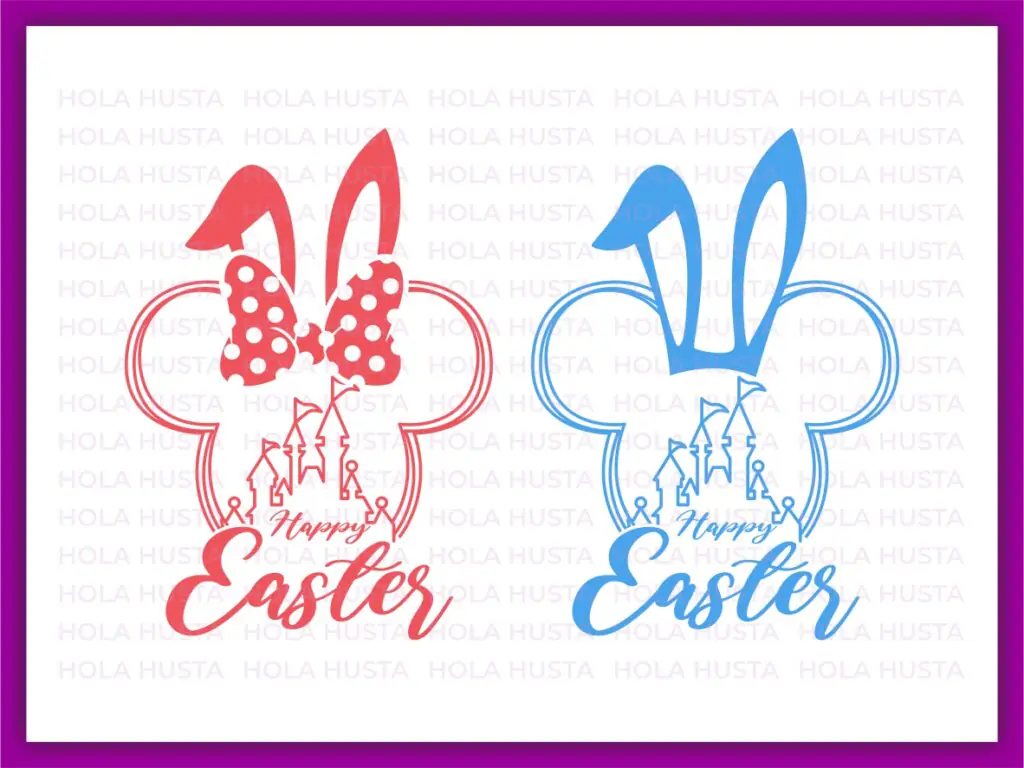 Happy Easter Mouse SVG Cut File Easter Day Easter Ear