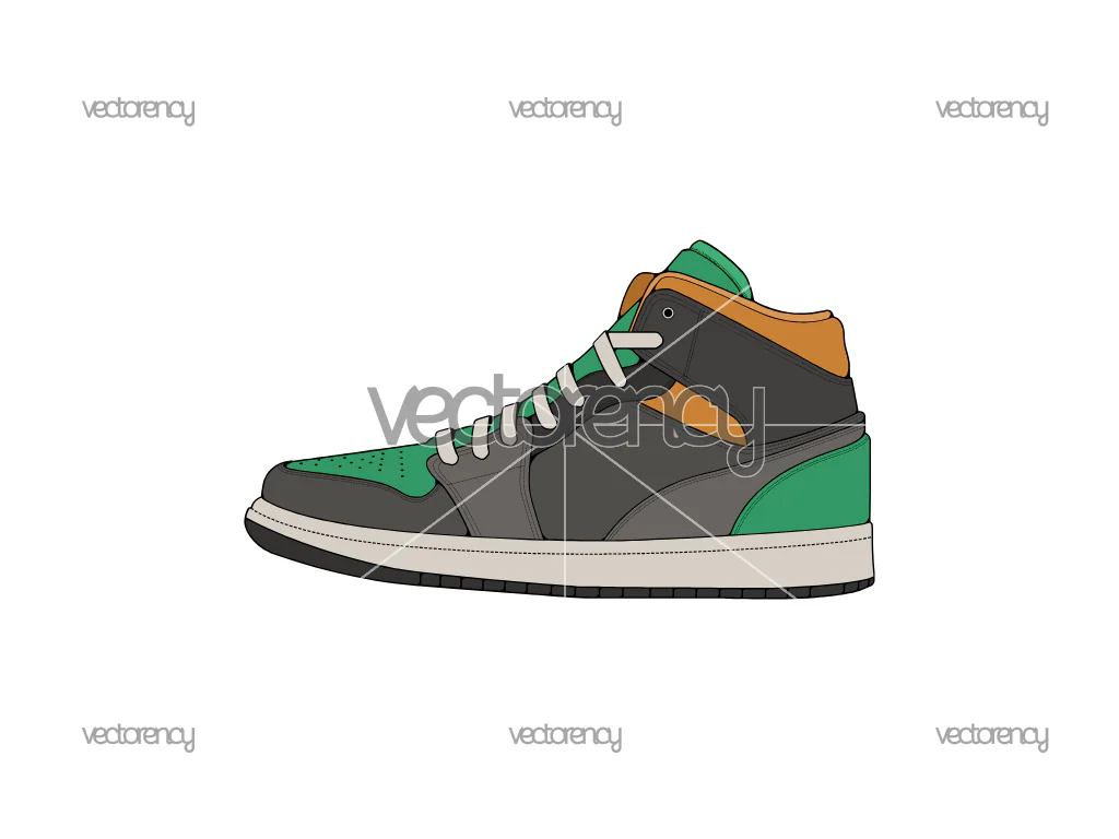 Sneaker Jordan 1 SVG PNG Vector