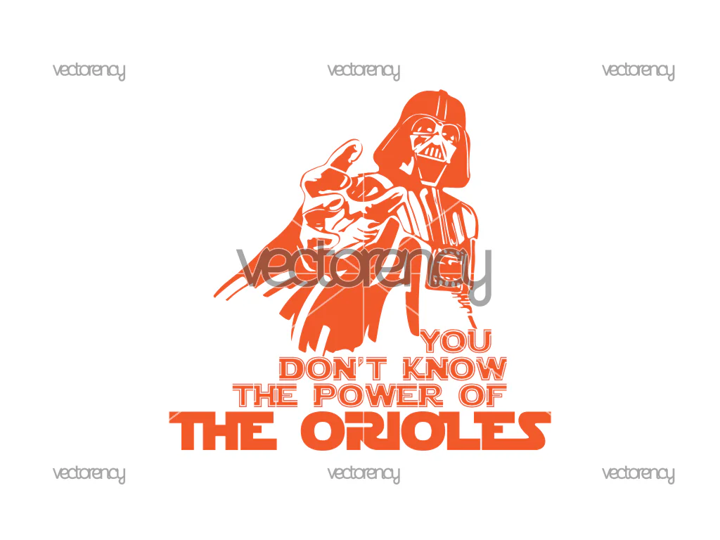 Darth Vader Baltimore Orioles SVG