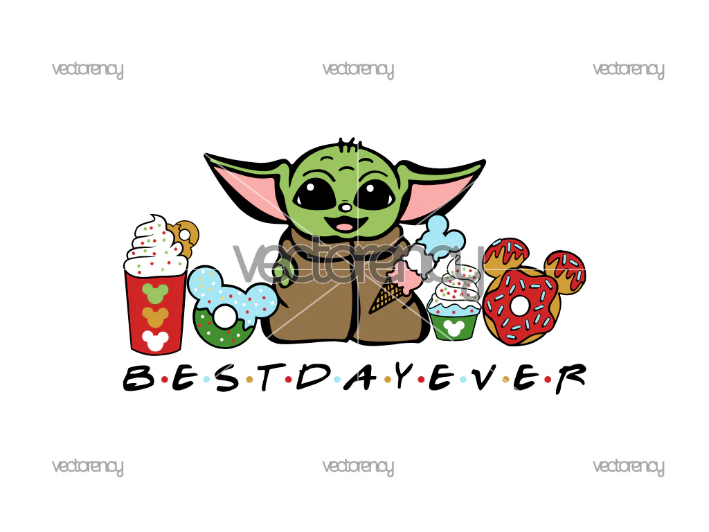 Best Day Ever Baby Yoda Christmas Family Vacation Christmas Image Download SVG PNG Vector