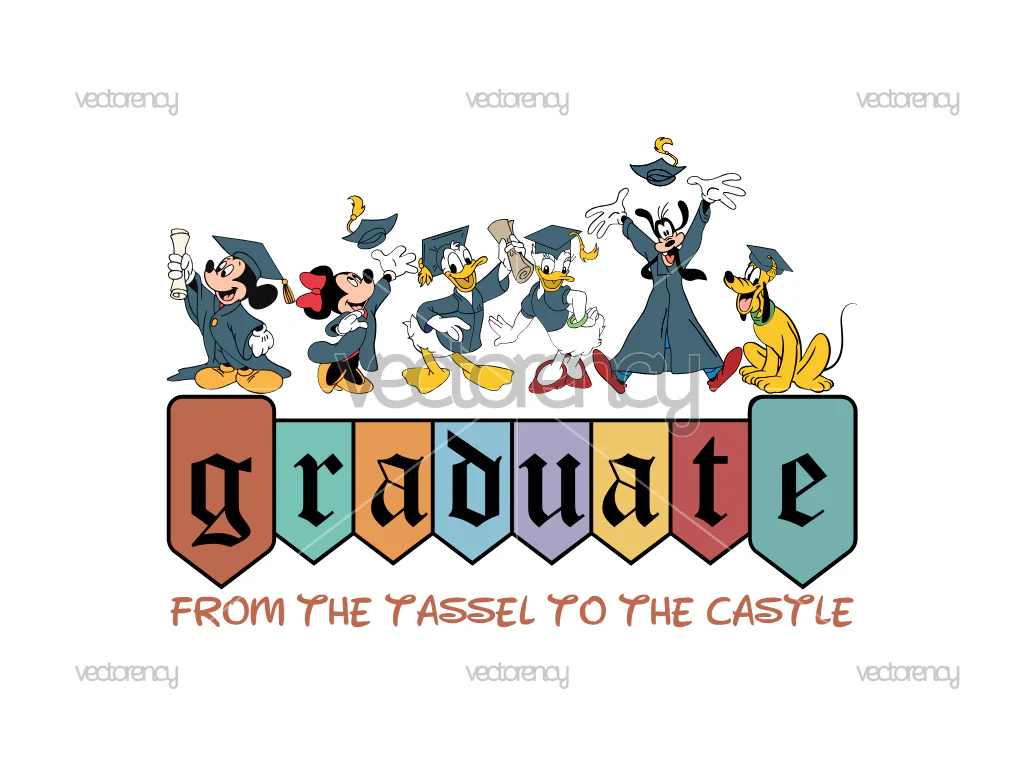 Graduate From Tassel to Castle SVG Mouse and Friends
