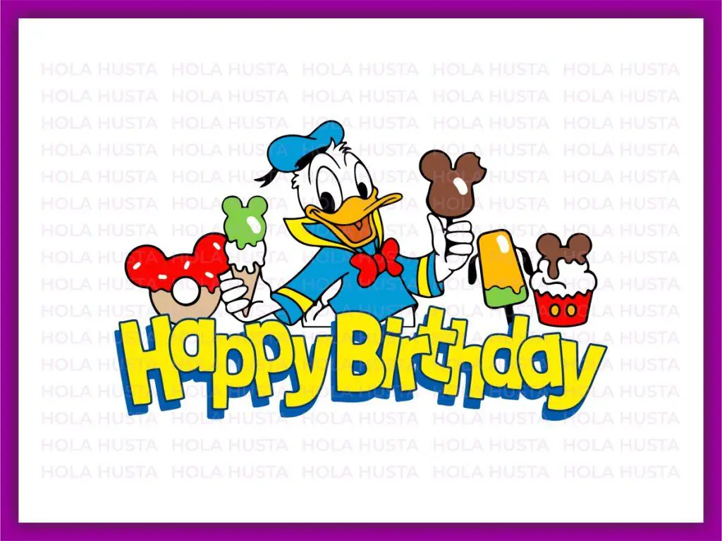 Donald SVG, Donald Duck Birthday Cake Topper, Printable, Donald Duck PNG