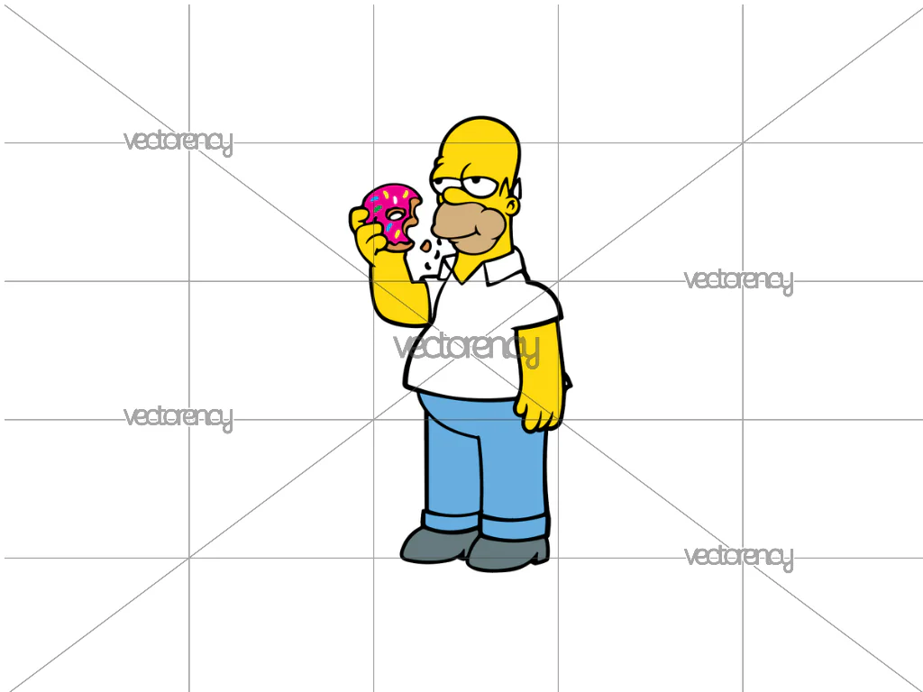 Homer with his favorite food