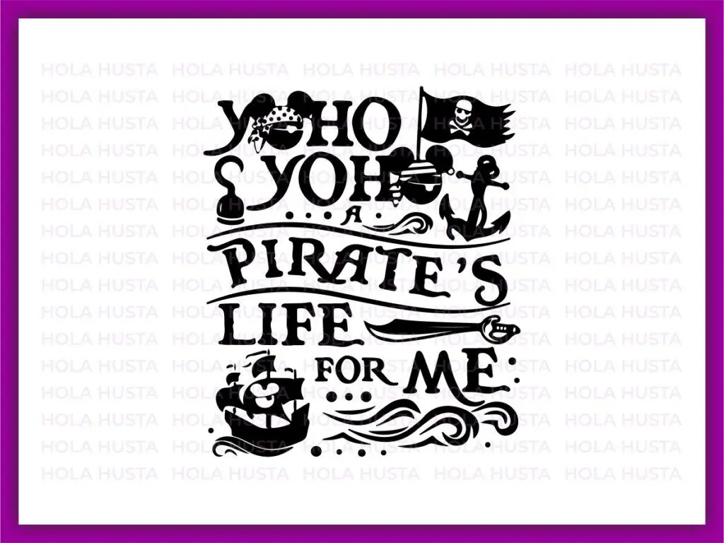 Pirate’s Life For Me SVG Mickey Mouse Pirate Cricut