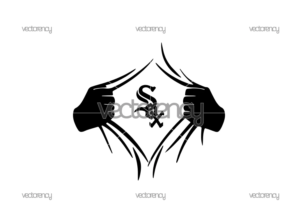 Chicago White Sox Superman Rip Vector SVG PNG