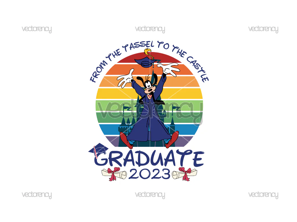 Graduate Tassel To Castle Goofy SVG