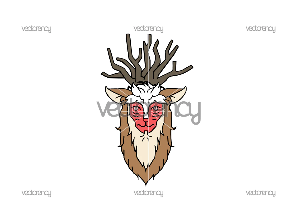 Forest Spirit Front View Princess Mononoke Ghibli