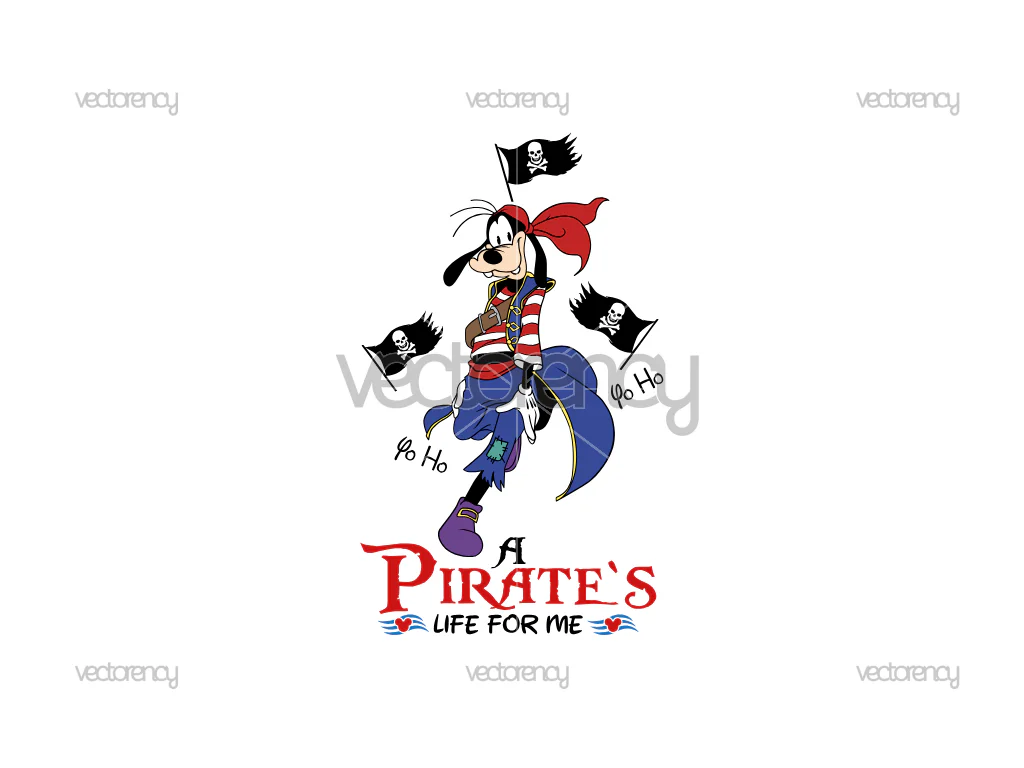 A Pirates Life For Me Goofy SVG PNG Vector