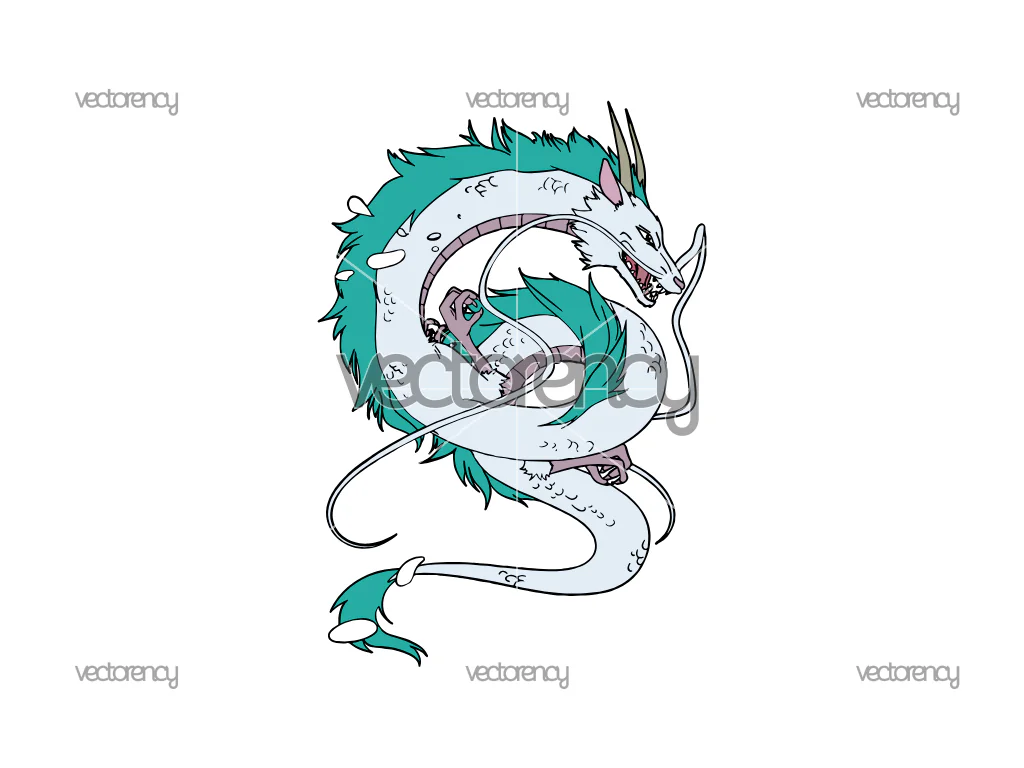 Haku Spirited Away Ghibli SVG