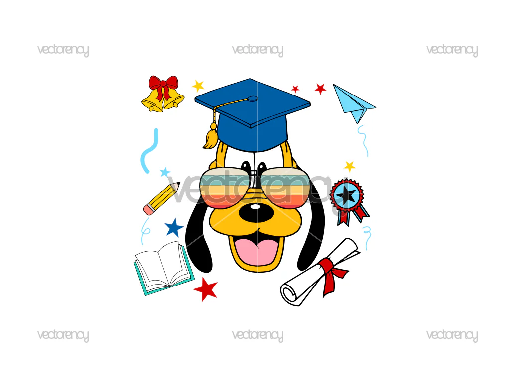 Pluto Graduation PNG Vector