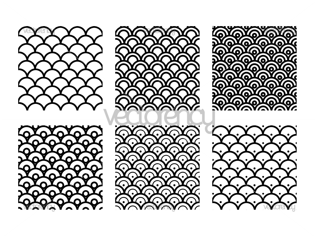Mermaid Scales Pattern SVG