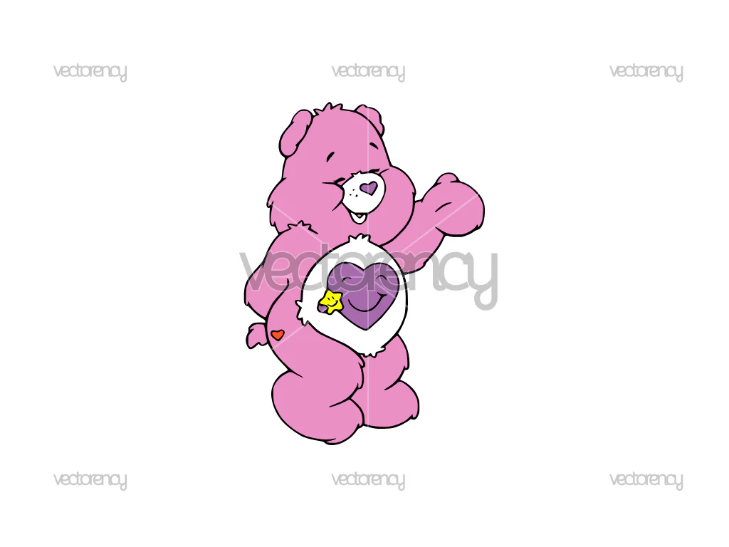 Take Care Bear Smiling SVG Vector