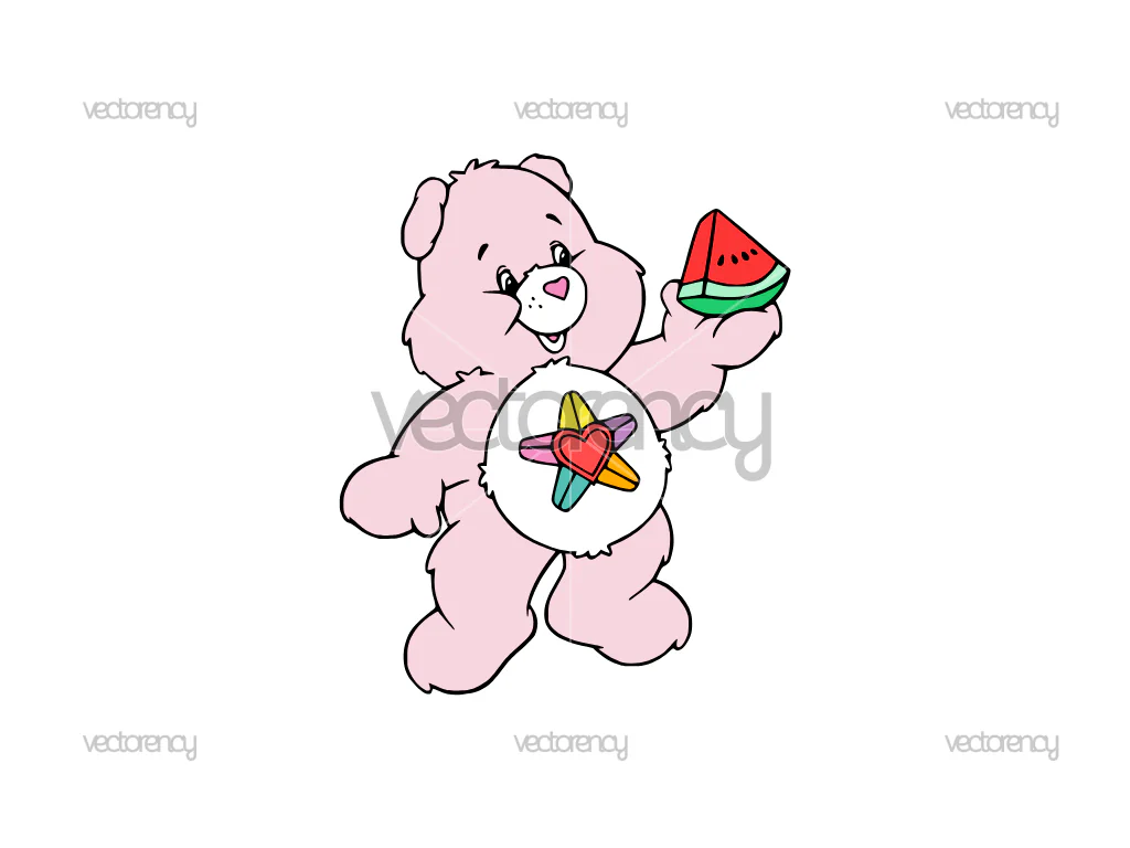 Ture Heart Bear Care Bear Vector SVG
