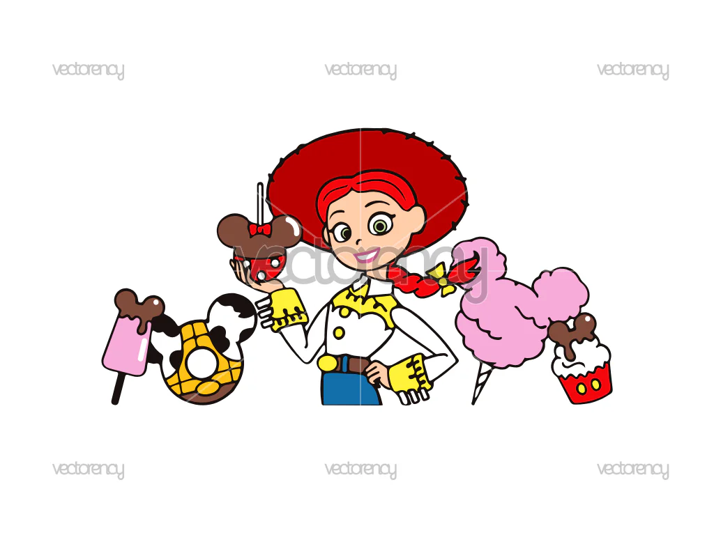 Jessie Toy Story SVG Image Snack Mickey Ice Cream Clipart Download PNG