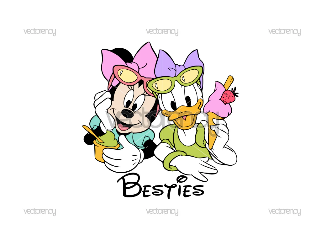 Minnie Mouse and Daisy Duck Besties SVG Friendship Trip