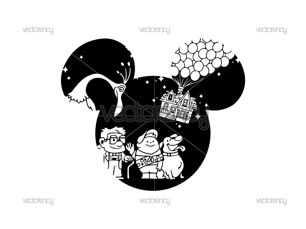 UP SVG Disneyland Ears Silhouette PNG Clipart