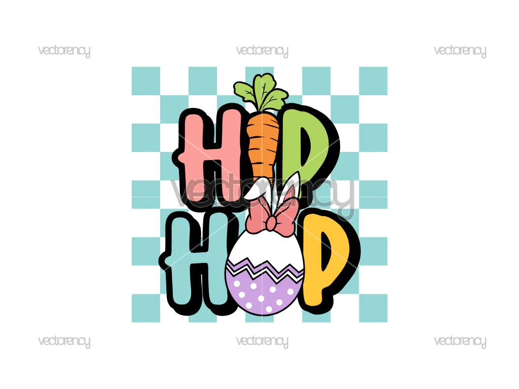 Hip Hop SVG Happy Easter Day Daisy Duck Vector