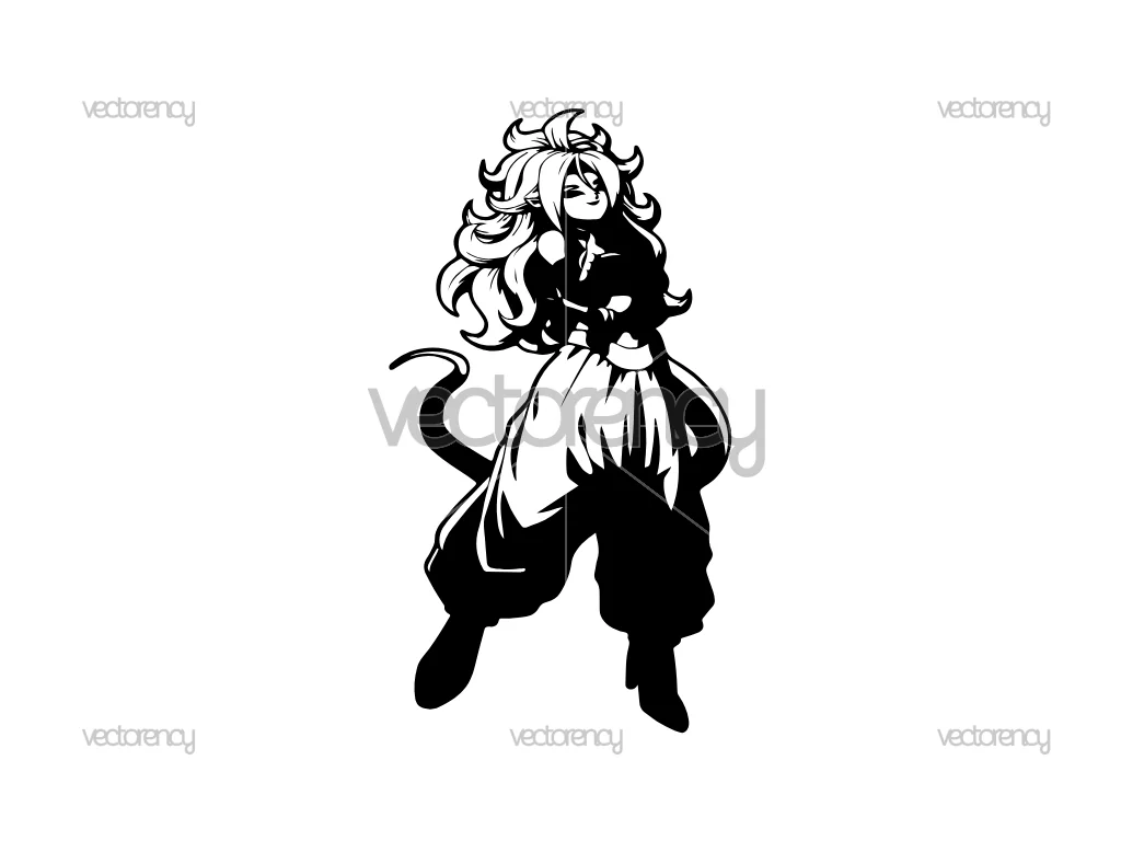 Android 21 Dragon Ball Z Super PNG Vector