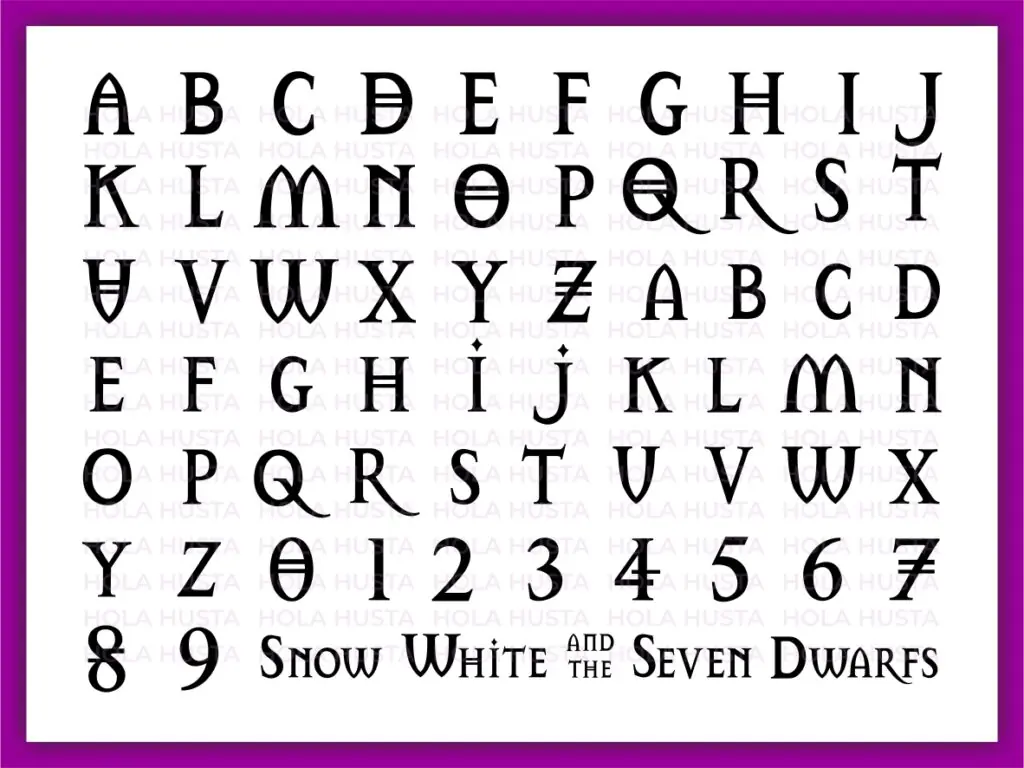 Snow White Font SVG