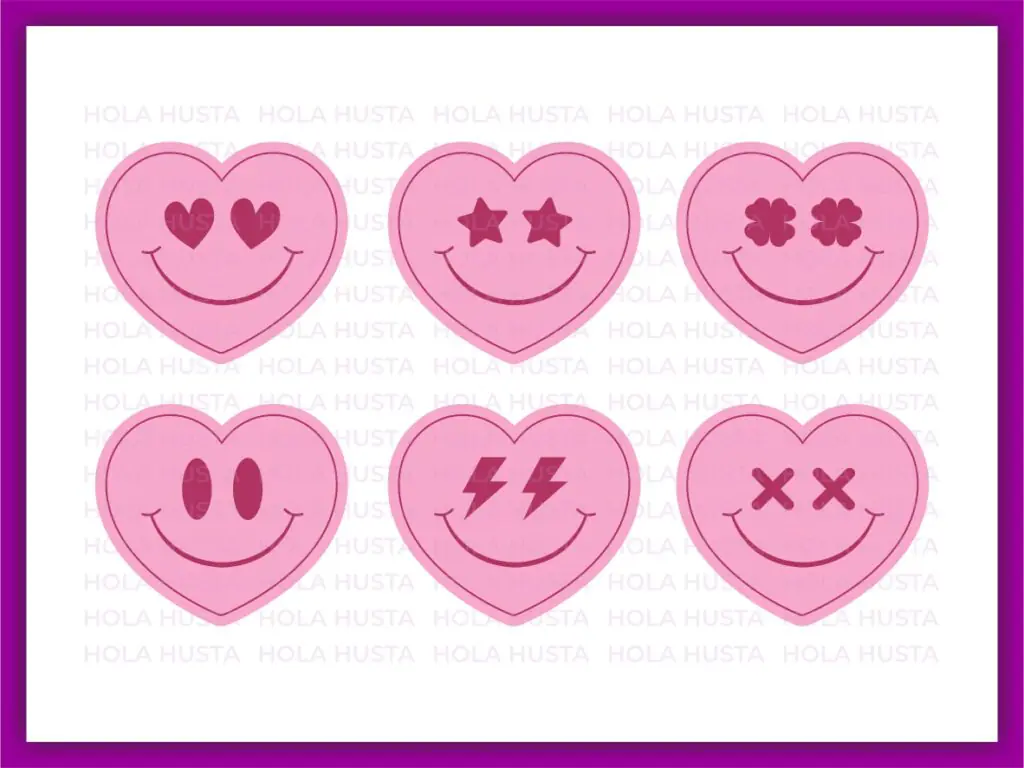 Smiley Face Heart SVG