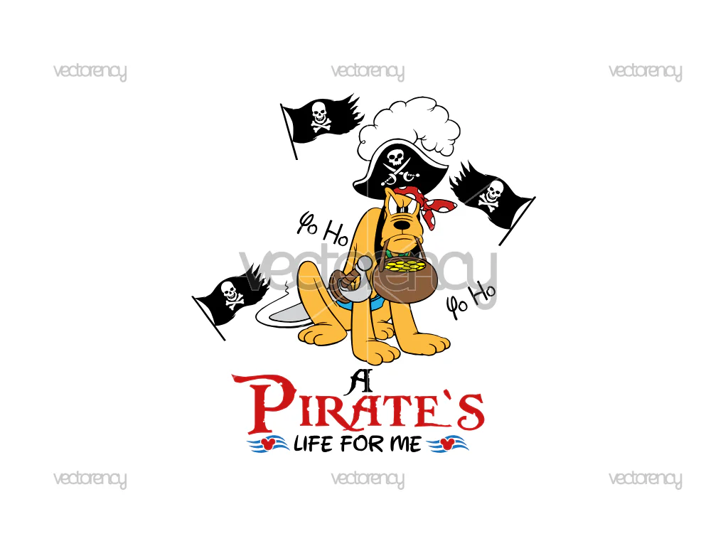 A Pirates Life For Me Pluto SVG PNG