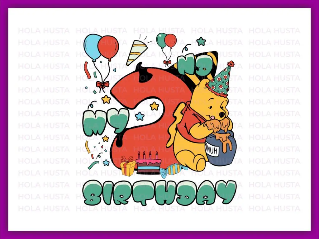 My 2nd Birthday Winnie The Pooh It’s My Birthday Design Instant Download