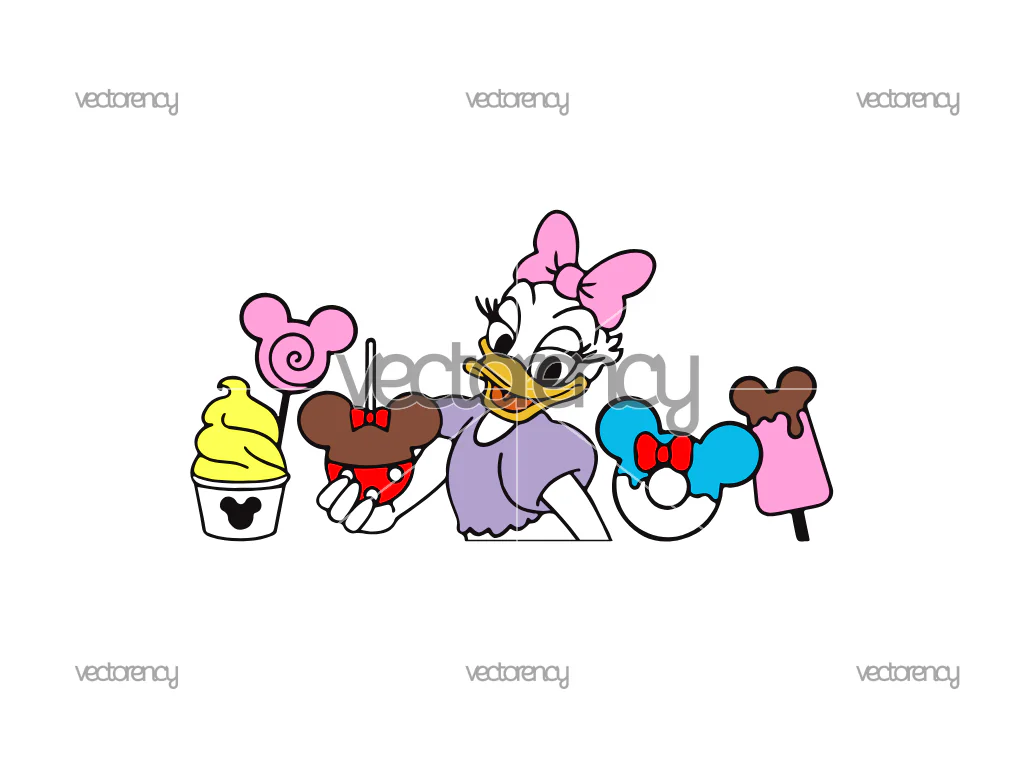 Daisy SVG snacks PNG EPS Vector Cute