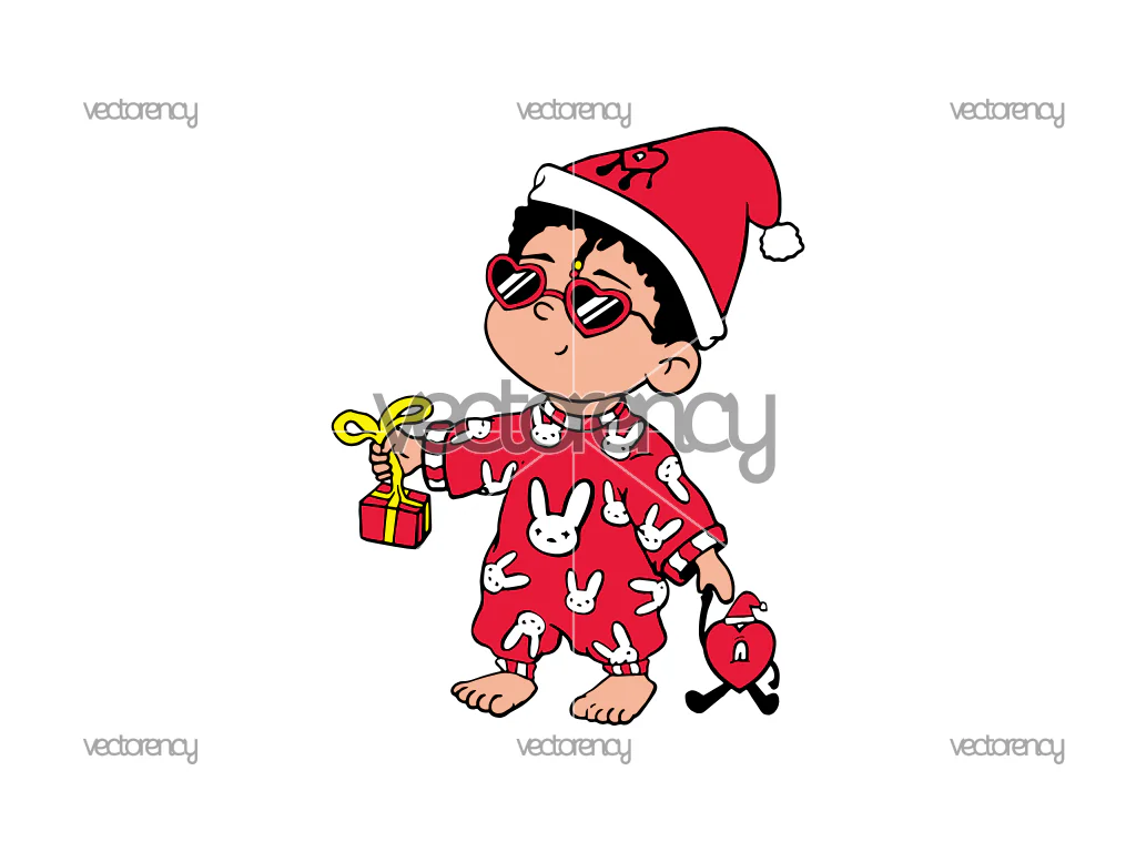 Baby Benito Christmas SVG Un Verano Sin Ti Baby Benito Bad Bunny Heart PNG Vector