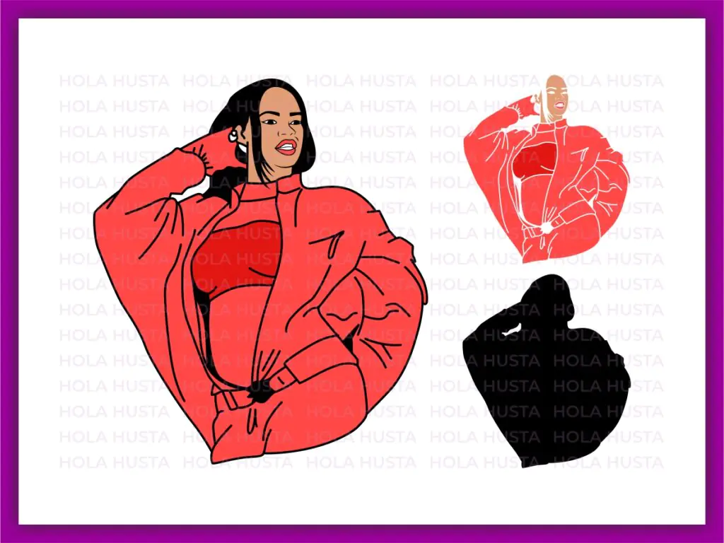 Rihanna SVG Layered Vector