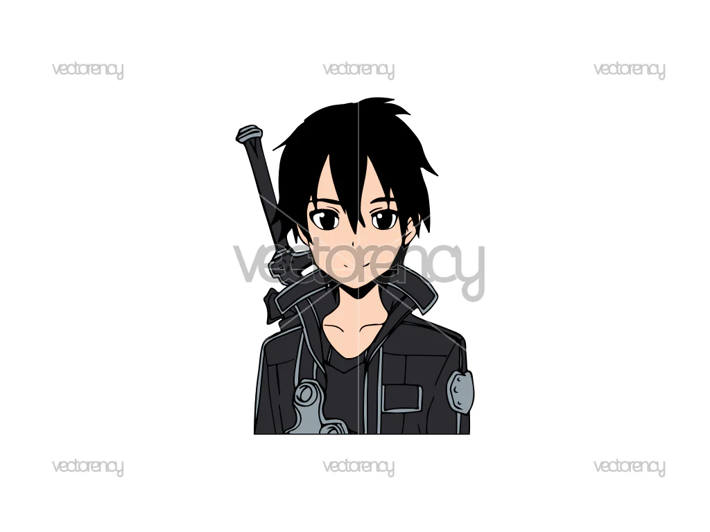 Kirito Sword Art Online Anime SVG