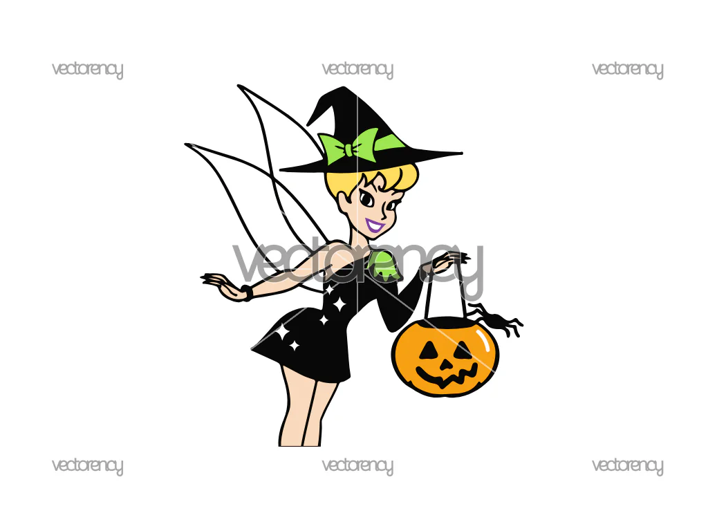 Tinkerbell SVG Halloween witch