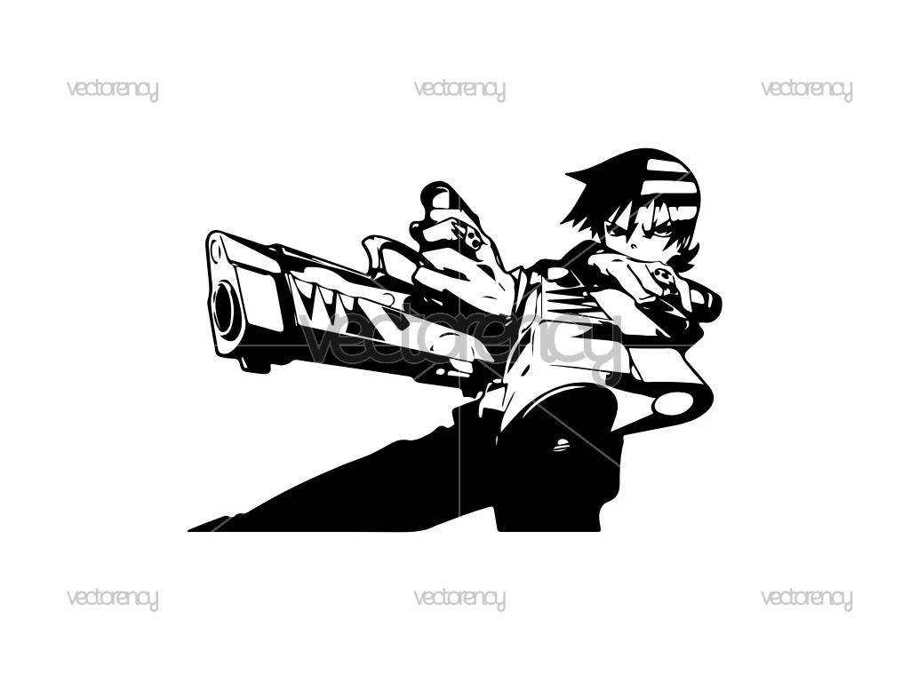 Death the Kid Soul Eater SVG Vector